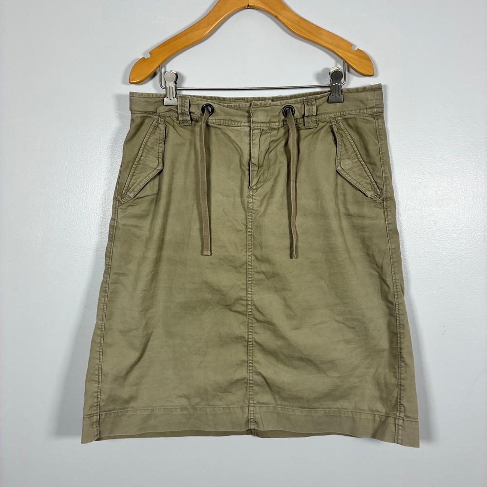 Banana Republic Skirt 8 Brown Utility Cargo Cotton Twill Drawstring Gorp Safari